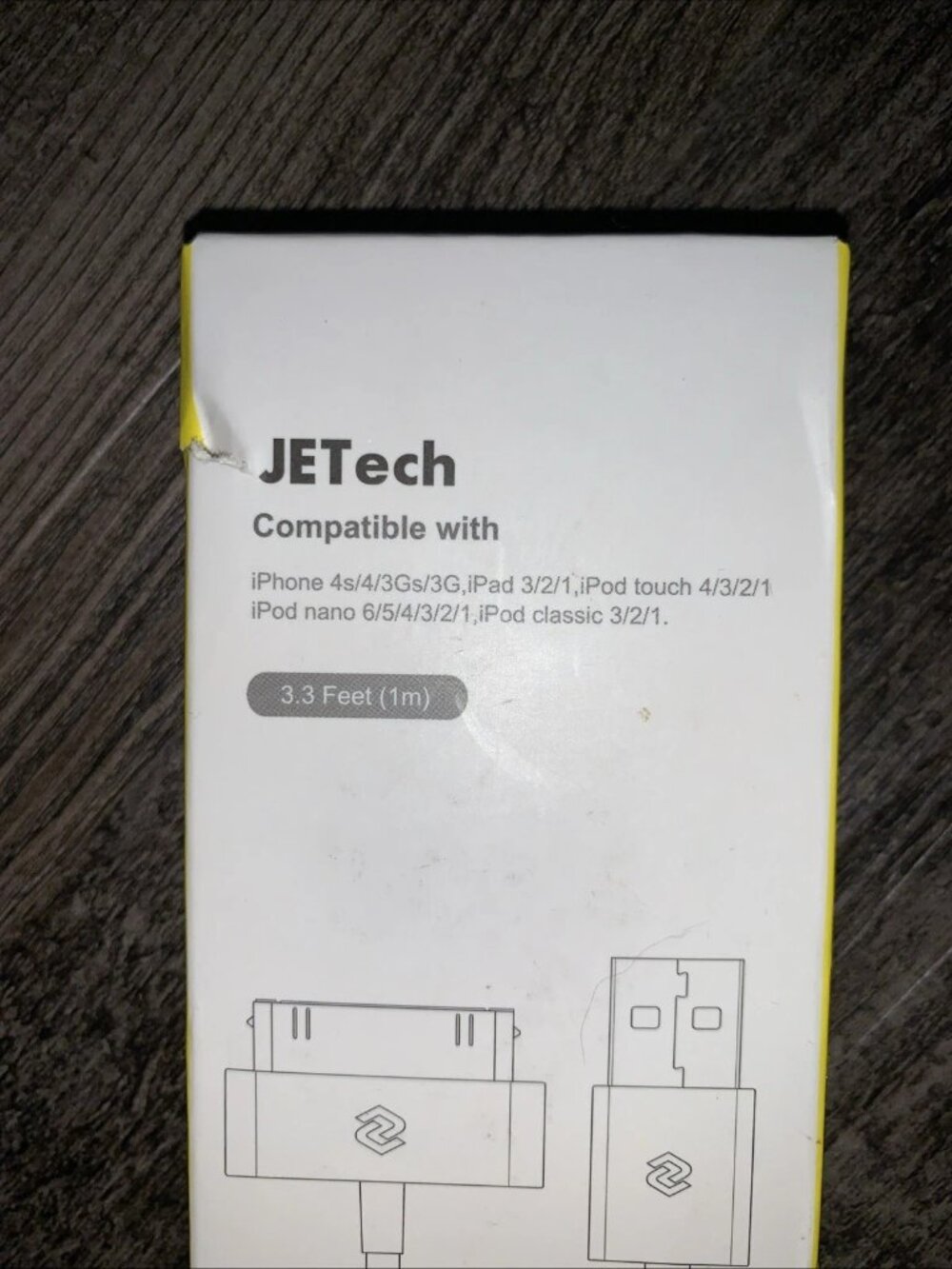 JETech 30-pin To USB Cable Compatible W IPhone 4s/4/3gs/3g/, iPad 3/2/1, iPod